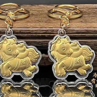 Móc Khoá Ngựa Mạ Vàng (T100-10K)