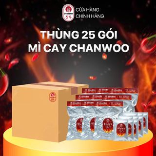 [MUA 1 TẶNG 1] MUA 1 Thùng 25 Gói Mì Cay Ăn Liền Hàn Quốc CHANWOO TẶNG 1 Thùng 25 Gói Mì Cay CHANWOO - Tiện Lợi Kèm Gói Bột Soup Gia Vị