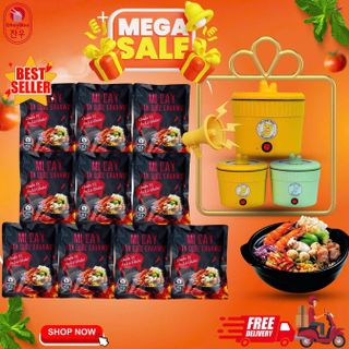 [TẶNG NỒI] Set 10 - 13 Gói Mì Cay Hàn Quốc CHANWOO - (Nồi Điện Mini, Nồi Điện 2 Tầng, Gói Cấp Độ]
