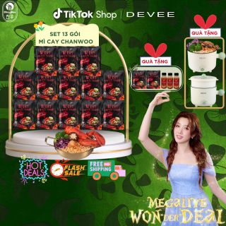 [TẶNG NỒI] Set 10 - 13 Gói Mì Cay Hàn Quốc CHANWOO - (Nồi Điện Mini, Nồi Điện 2 Tầng, Gói Cấp Độ]
