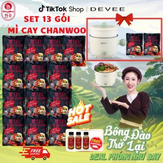 [TẶNG NỒI] Set 10 - 13 Gói Mì Cay Hàn Quốc CHANWOO - (Nồi Điện Mini, Nồi Điện 2 Tầng, Gói Cấp Độ]