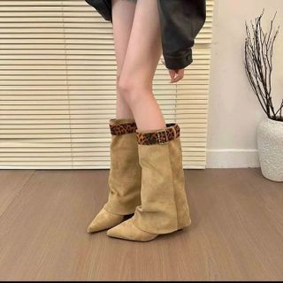 BỐT NỮ JABEL MŨI NHỌN ỐNG CAO DOUYIN – DA LỘN CAO CẤP, SIÊU TÔN DÁNG - PIPI STORE