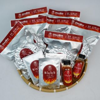 Set 10 Gói Bột Soup Hạt Nêm Gia Vị Mì Cay Hàn Quốc Chanwoo (Chay - Mặn)