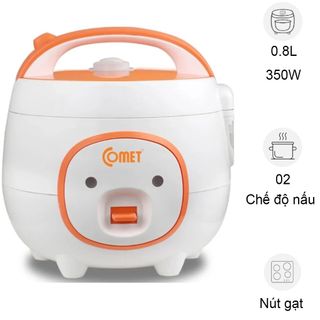 NỒI CƠM ĐIỆN NẮP BẬT 0,8L COMET CM8006