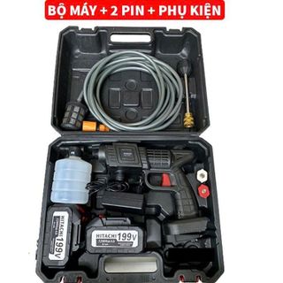 BỘ MÁY RỬA XE 199V 2 PIN HỘP NHỰA