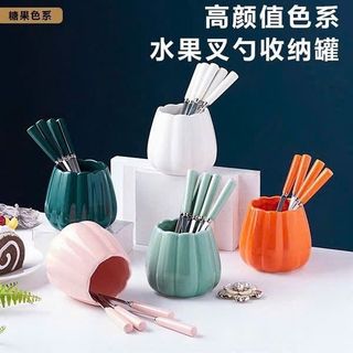 AKN bộ thìa rĩa trái cây viền mây (THÙNG 60B)