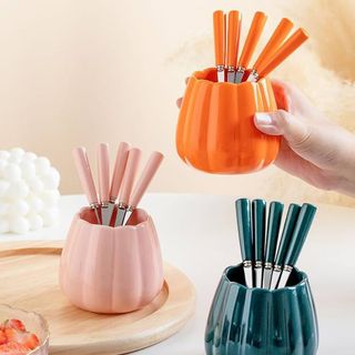 AKN bộ thìa rĩa trái cây viền mây (THÙNG 60B)