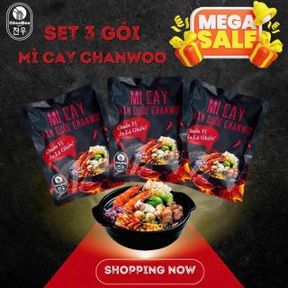 SET 5 GÓI MÌ CHANWOO Phiên Bản Mới - (Tặng 2 Gói Cấp Độ Cay)