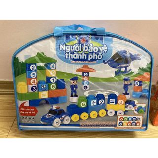 Đồ chơi xếp hình cho bé ô tô giao thông (THÙNG 27B)