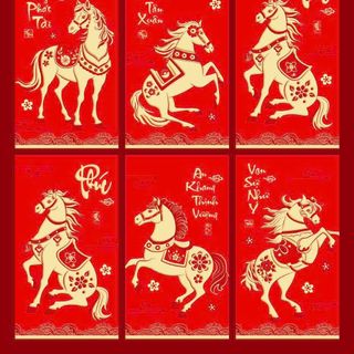 Set 60 Bao Lì Xì Chữ Việt