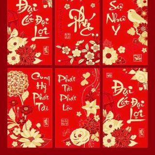 Set 60 Bao Lì Xì Chữ Việt