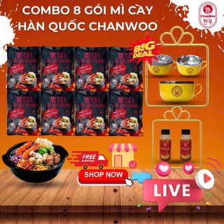 [HDM - CHANWOO] Set 5-8-10-13 Mì Cay Hàn Quốc CHANWOO - [Tặng Ly, Tô Vịt Donald, Nồi Điện Mini, Nồi Điện 2 Tầng, Chai Cấp Độ]