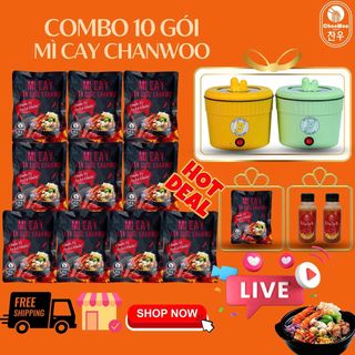 [HDM - CHANWOO] Set 5-8-10-13 Mì Cay Hàn Quốc CHANWOO - [Tặng Ly, Tô Vịt Donald, Nồi Điện Mini, Nồi Điện 2 Tầng, Chai Cấp Độ]