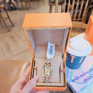 ĐỒNG HỒ NỮ CAO CẤP TONY BURCH MẶT CHỮ NHẬT TRƠN FULLBOX VÀNG VÀ DEMI