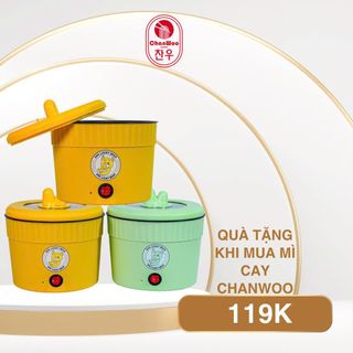 Set 10 Gói Mì Cay Chanwoo (Tặng 1 Nồi Điện Mini + 2 Cấp Độ)