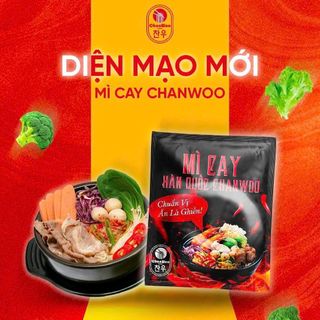 Set 10 Gói Mì Cay Chanwoo (Tặng 1 Nồi Điện Mini + 2 Cấp Độ)