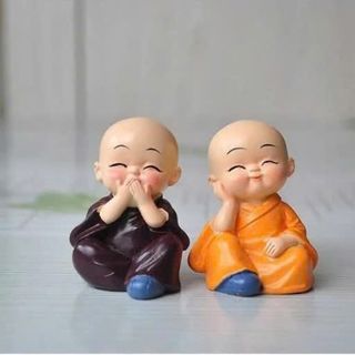 Bộ 4 chú tiểu trang trí xe hơi, bàn làm việc