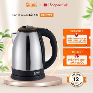 ẤM SIÊU TỐC INOX 1,8L COMET CM8219 THÙNG 12 CÁI