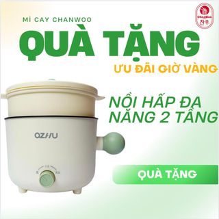 Set 5-10-15 Gói Mì Cay Chanwoo Phiên Bản Mới - Tặng Ly, Nồi Điện Mini, Nồi Điện 2 Tầng