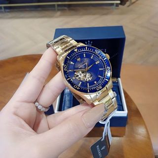 SET ĐỒNG HỒ NAM CƠ CAO CẤP MASERATY  DÂY THÉP MẶT XANH FULLBOX KÈM DÂY DA