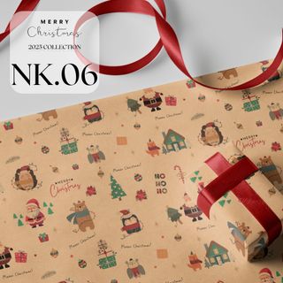 XẤP 50 TỜ GIẤY GÓI QUÀ KRAFT GIÁNG SINH IN 2 MẶT, mỗi xấp 1 hình không mix