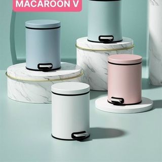 Thùng Rác MACAROON V 6L Trắng (THÙNG 4C)