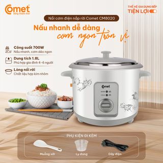 NỒI CƠM ĐIỆN NẮP RỜI 1,8L COMET CM8020