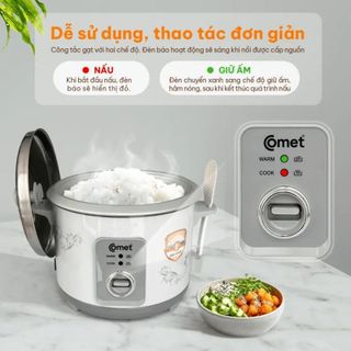 NỒI CƠM ĐIỆN NẮP RỜI 1,8L COMET CM8020