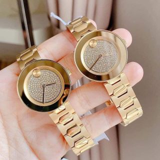 ĐỒNG HỒ NỮ CAO CẤP MODADO BOLD MÁY NHẬT MẶT FULL ĐÁ VÀNG VÀ HỒNG