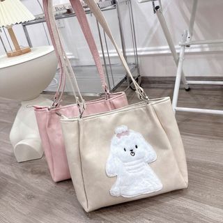 TÚI XÁCH NỮ CÔNG SỞ HỌA DA PU THÊU CÚN W777 – THANH LỊCH HÀN QUỐC - WINNIE HOUSE