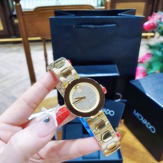 ĐỒNG HỒ NỮ CAO CẤP MODADO BOLD MÁY NHẬT MẶT FULL ĐÁ VÀNG VÀ HỒNG