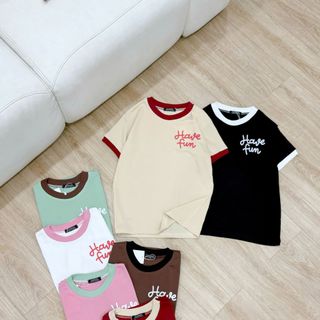 Áo thun phối in chữ have màu sắc đa dạng kiểu dáng bigsize