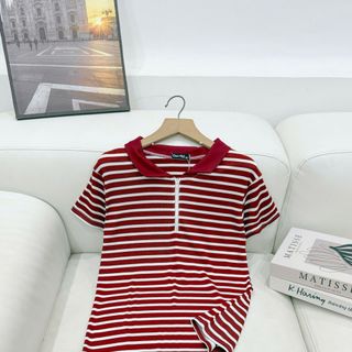 Áo thun sọc khóa kéo chất cotton borip co giãn có bigsize