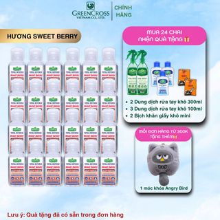 Combo 24 chai GEL rửa tay khô Green Cross Total Defense 60ml diệt khuẩn vượt trội 99.9%