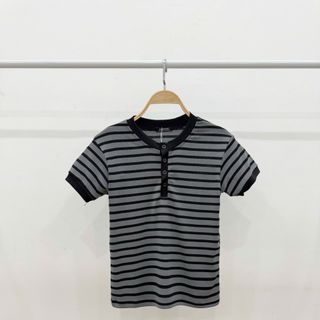 Áo thun sọc nút chất cotton borip co giãn có bigsize