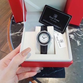 XẢ NHANH ĐỒNG HỒ NỮ THỜI TRANG RODAL DÂY DA HAI VIỀN HỘT