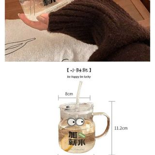 CỐC NƯỚC THUỶ TINH ĐÔI MẮT 500ML