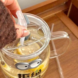 CỐC NƯỚC THUỶ TINH ĐÔI MẮT 500ML