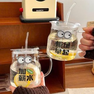 CỐC NƯỚC THUỶ TINH ĐÔI MẮT 500ML