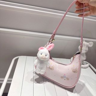 TÚI XÁCH NỮ DÁNG THUYỀN W776 TẶNG MÓC KHÓA THỎ BÔNG SIÊU XINH - WINNIE HOUSE