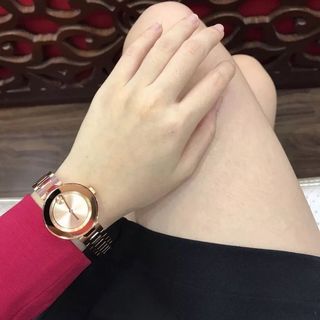 ĐỒNG HỒ NỮ CAO CẤP MODADO BOLD DÂY THÉP VIỀN THUỶ MÀU HỒNG FULL