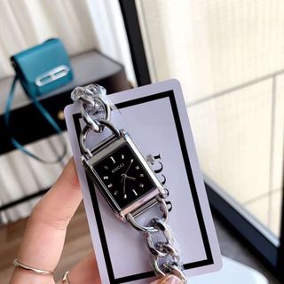 SALE RẺ ĐỒNG HỒ NỮ THỜI TRANG GUCHI DÂY LẮC MẶT CHỮ NHẬT