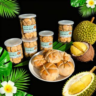 BÁNH BÔNG DỪA SẦU RIÊNG: HƯƠNG VỊ MIỀN TÂY SÔNG NƯỚC 300G - WINNIE HOUSE