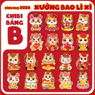 SET 20 CÁI BAO LÌ XÌ CHIBI DỄ THƯƠNG 2026 - LADY'S PASSION