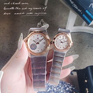 ĐỒNG HỒ NAM NỮ CHÍNH HÃNG FUNMEI FIV DÂY THÉP VÀNG VÀ DEMI FULLBOX TEM
