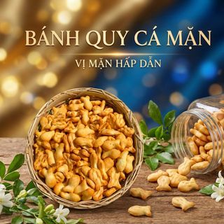 BÁNH QUY CÁ MẶN BƠ SỮA THƠM NGON 500G - WINNIE HOUSE