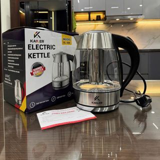 Ấm Siêu Tốc Thủy Tinh Kailer KL-268, bán sỉ kailer, bán buôn kailer