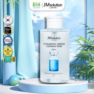 Nước Tẩy Trang Dịu Nhẹ JMSOLUTION Japan H9 Hyaluronic Ampoule Cleansing Water Aqua 850ML