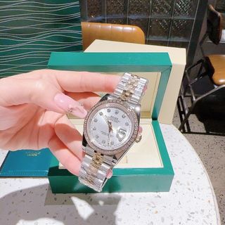 ĐỒNG HỒ NAM NỮ CAO CẤP ROLET MÁY AUTOMATIC DÂY ĐÚC MẶT SAPHIRE VIỀN HỘT