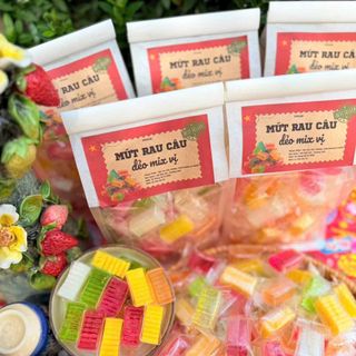 MỨT RAU CÂU DẺO MIX VỊ 500, DẺO MỊN, ĐẬM VỊ TỰ NHIÊN - WINNIE HOUSE